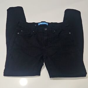 7 For All Mankind Black b(air) Denim Sz 26